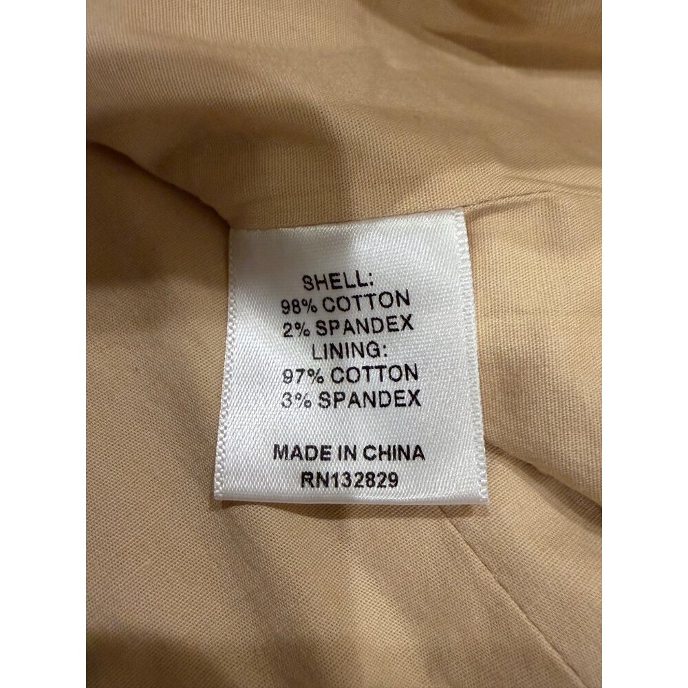 L'Academie Women Tan Bow Front Corset Top Khaki Sleeveless Cotton Blend Small - Picture 6 of 9
